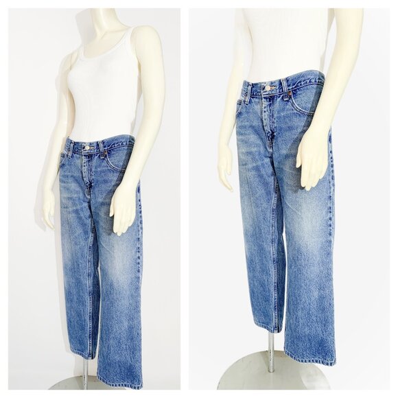 Vintage Faded Medium Blue LEE Jeans / Size 34 waist / size Medium - Picture 8 of 10